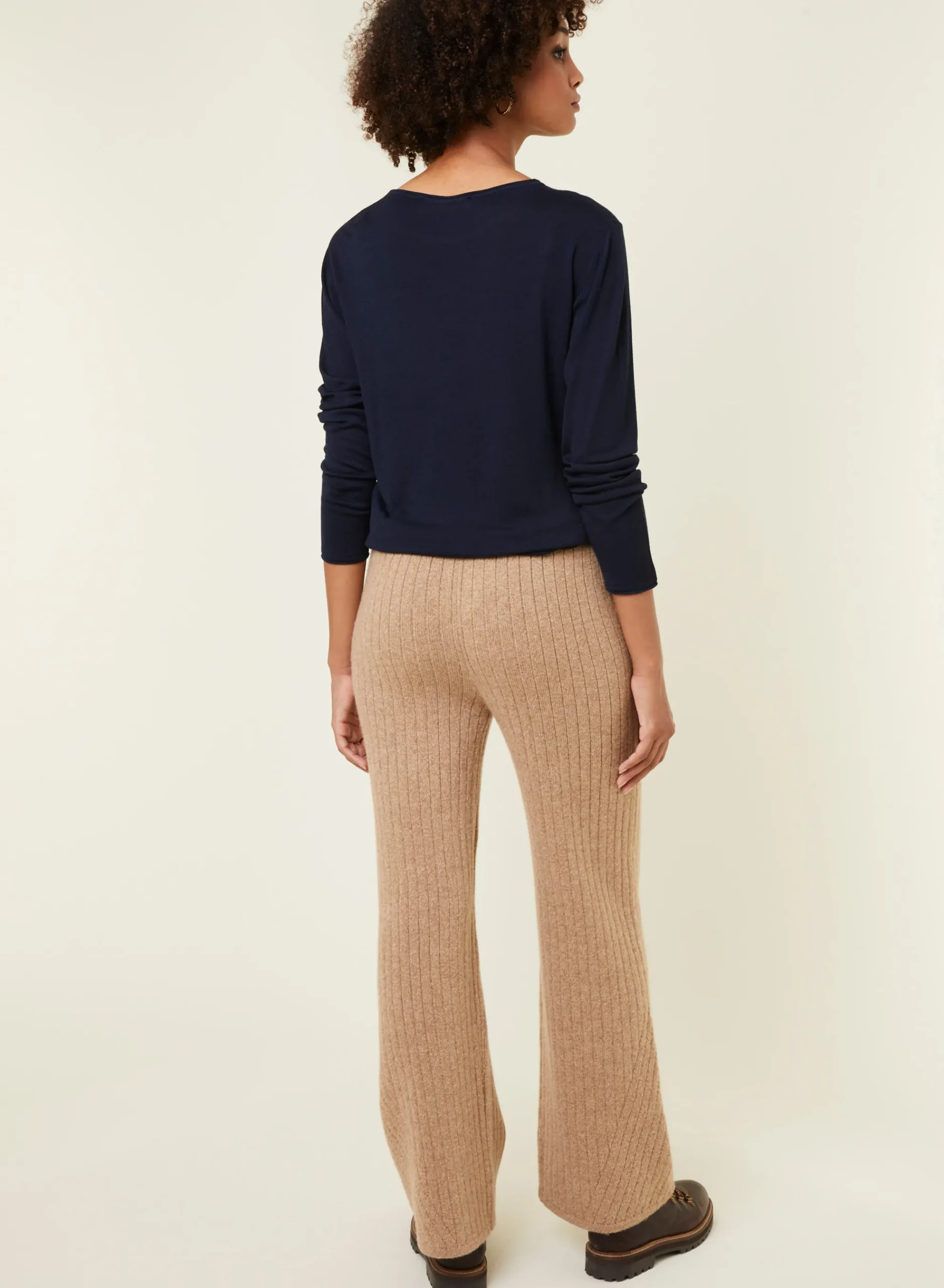 Maison Montagut Pantalon Fluide En Laine Et Cachemire - Galya>Femme Pantalons