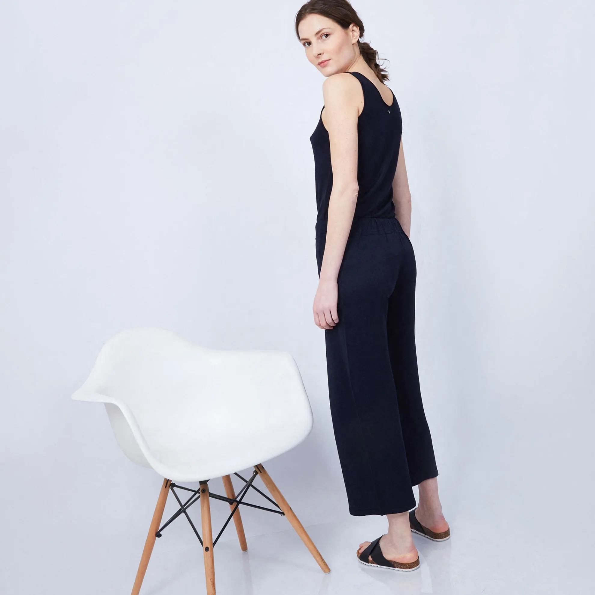 Maison Montagut Pantalon Large En Bambou Cachemire - Hammam>Femme Pantalons