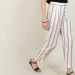 Maison Montagut Pantalon Raye A Poches - Mali>Femme Pantalons