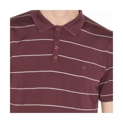 Maison Montagut Polo A Rayures En Fil Lumiere - Leon><noscript><img width=