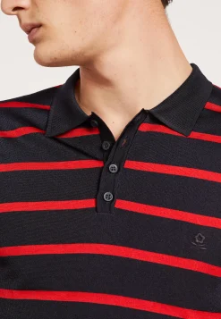 Maison Montagut Polo A Rayures En Fil Lumiere - Harold><noscript><img width=