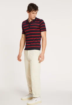 Maison Montagut Polo A Rayures En Fil Lumiere - Harold><noscript><img width=