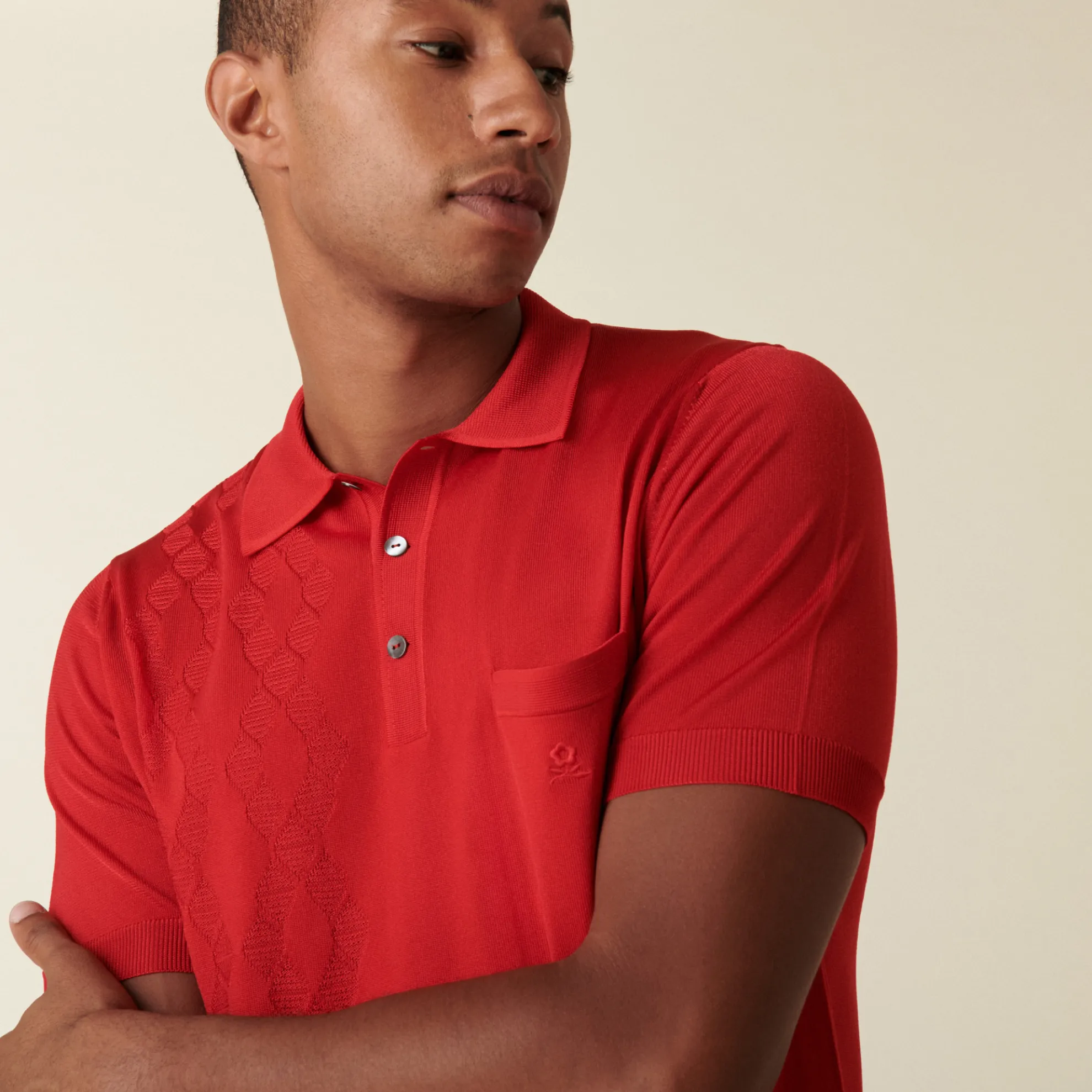 Maison Montagut Polo En Fil Lumiere A Motifs - Danniel>Homme Fil Lumiere Pour Lui