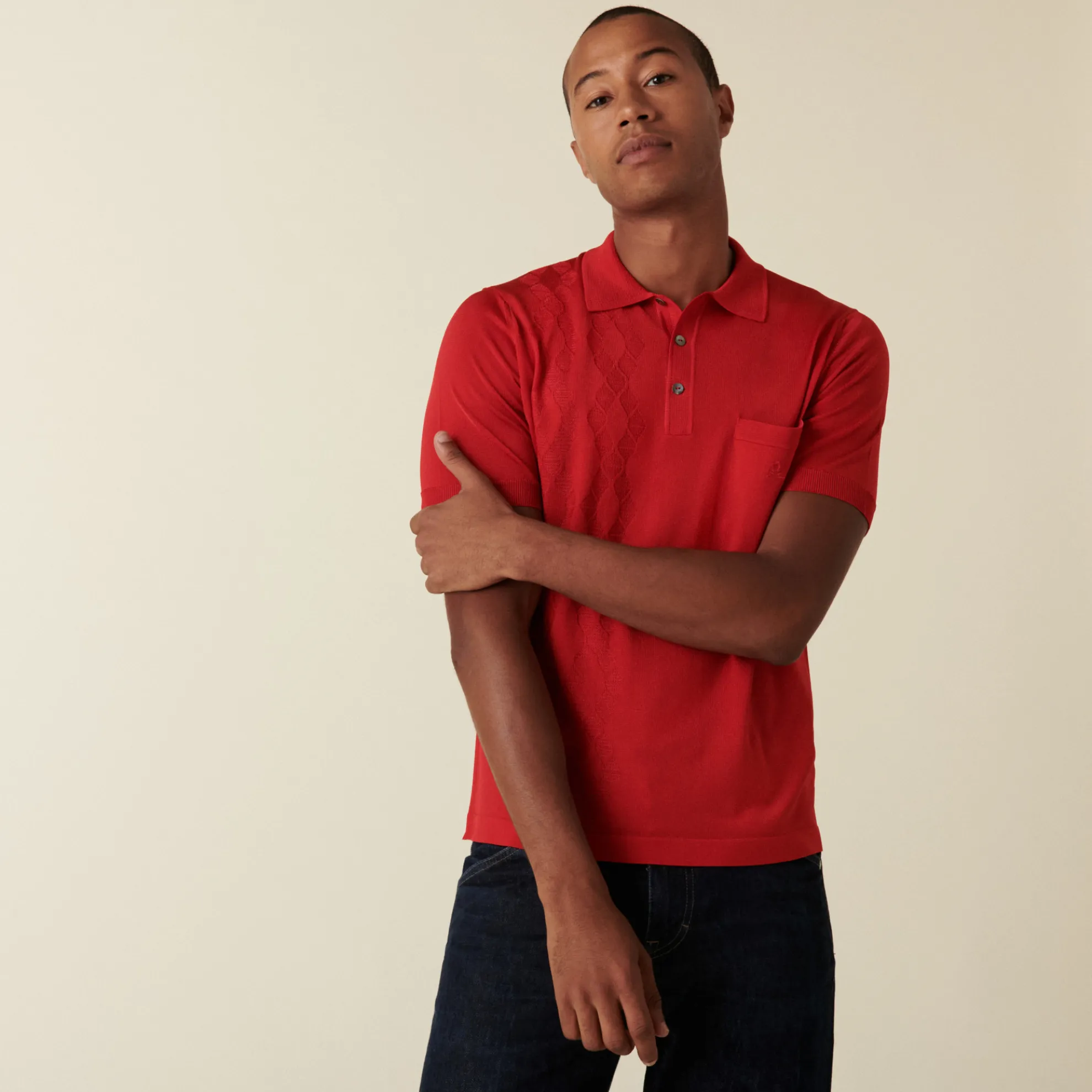 Maison Montagut Polo En Fil Lumiere A Motifs - Danniel>Homme Fil Lumiere Pour Lui