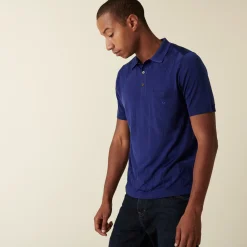 Maison Montagut Polo En Fil Lumiere Motifs Triangulaires - Danilo><noscript><img width=