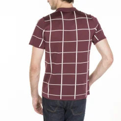 Maison Montagut Polo Homme Carreaux Fil Lumiere - Marin><noscript><img width=