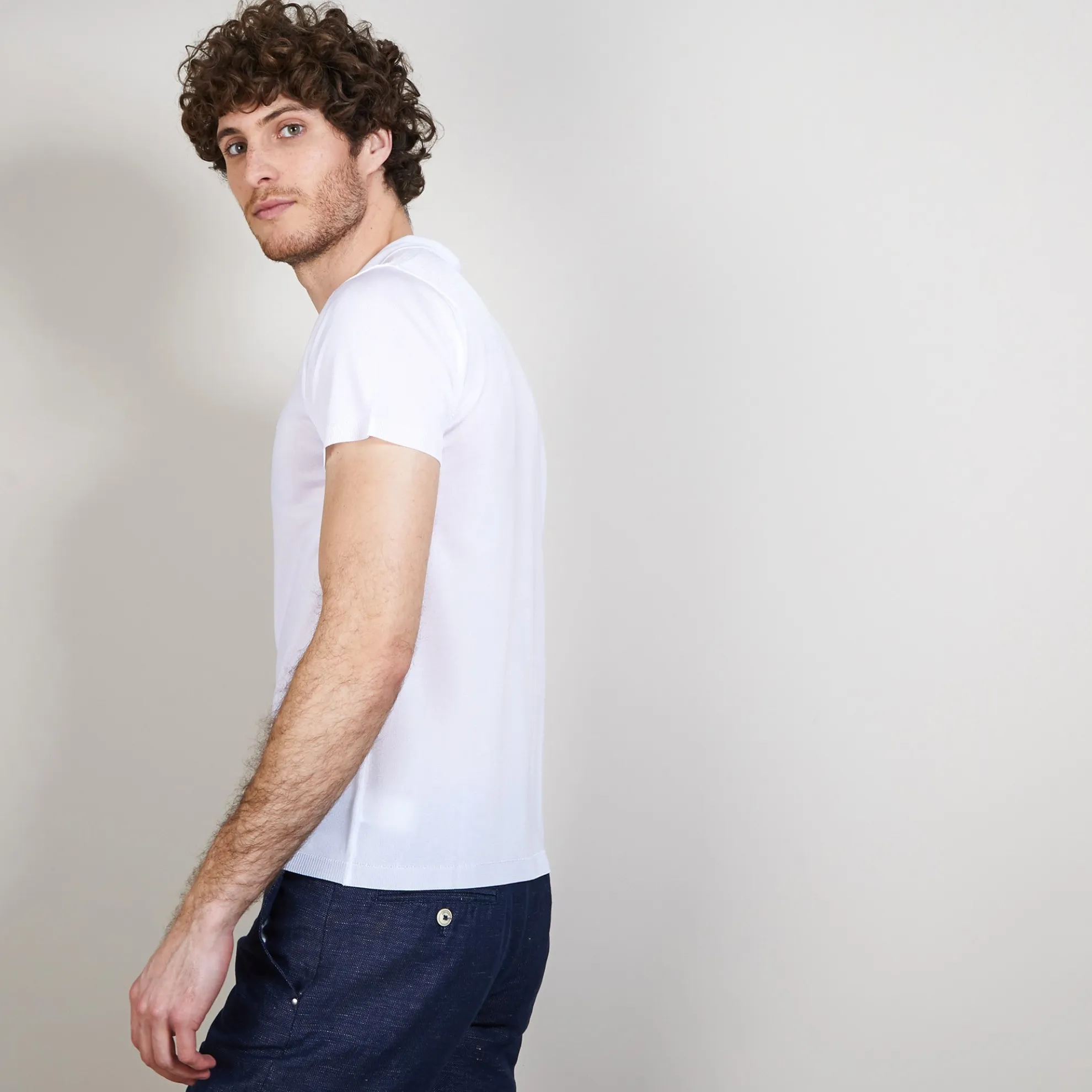 Maison Montagut Polo Manches Courtes En Fil Lumiere - Babar>Homme Fil Lumiere Pour Lui