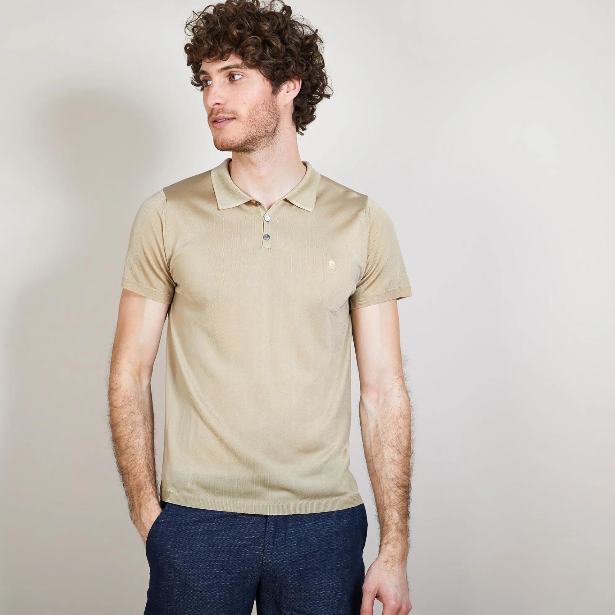 Maison Montagut Polo Manches Courtes En Fil Lumiere - Babar>Homme Fil Lumiere Pour Lui