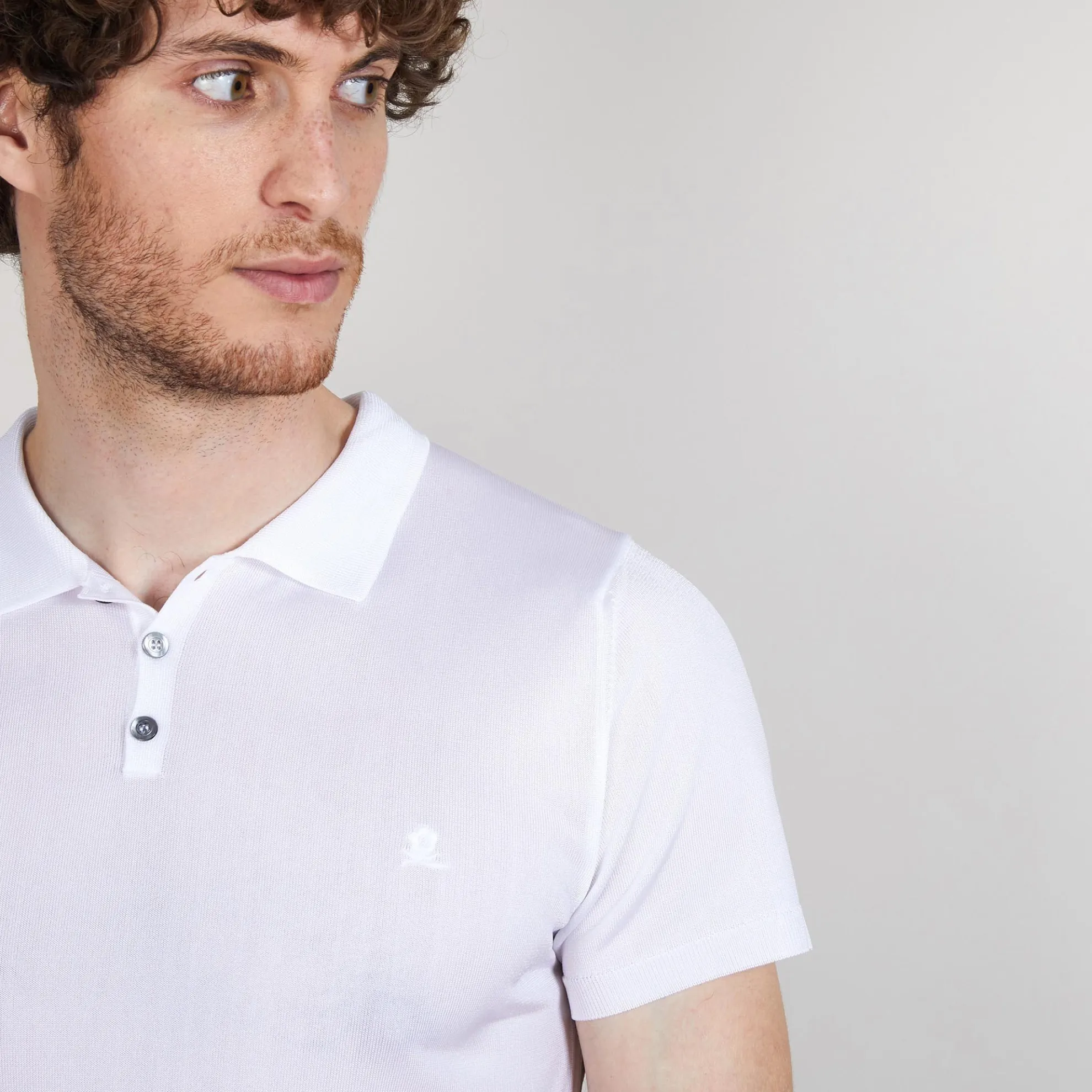 Maison Montagut Polo Manches Courtes En Fil Lumiere - Babar>Homme Fil Lumiere Pour Lui