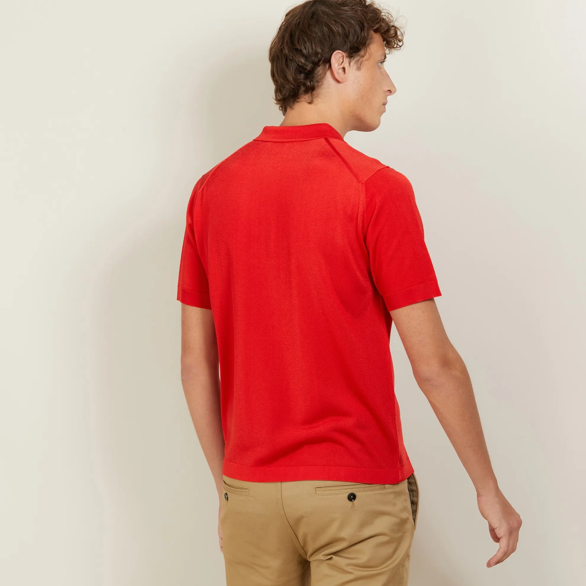 Maison Montagut Polo Manches Courtes En Fil Lumiere - Vadim>Homme Fil Lumiere Pour Lui