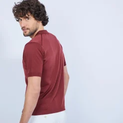 Maison Montagut Polo Manches Courtes En Fil Lumiere - Vadim><noscript><img width=