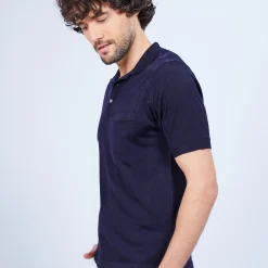 Maison Montagut Polo Manches Courtes En Fil Lumiere - Vadim><noscript><img width=