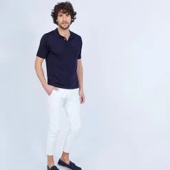 Maison Montagut Polo Manches Courtes En Fil Lumiere - Vadim><noscript><img width=