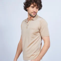 Maison Montagut Polo Manches Courtes En Fil Lumiere - Vadim><noscript><img width=