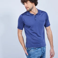 Maison Montagut Polo Manches Courtes En Fil Lumiere - Vadim><noscript><img width=