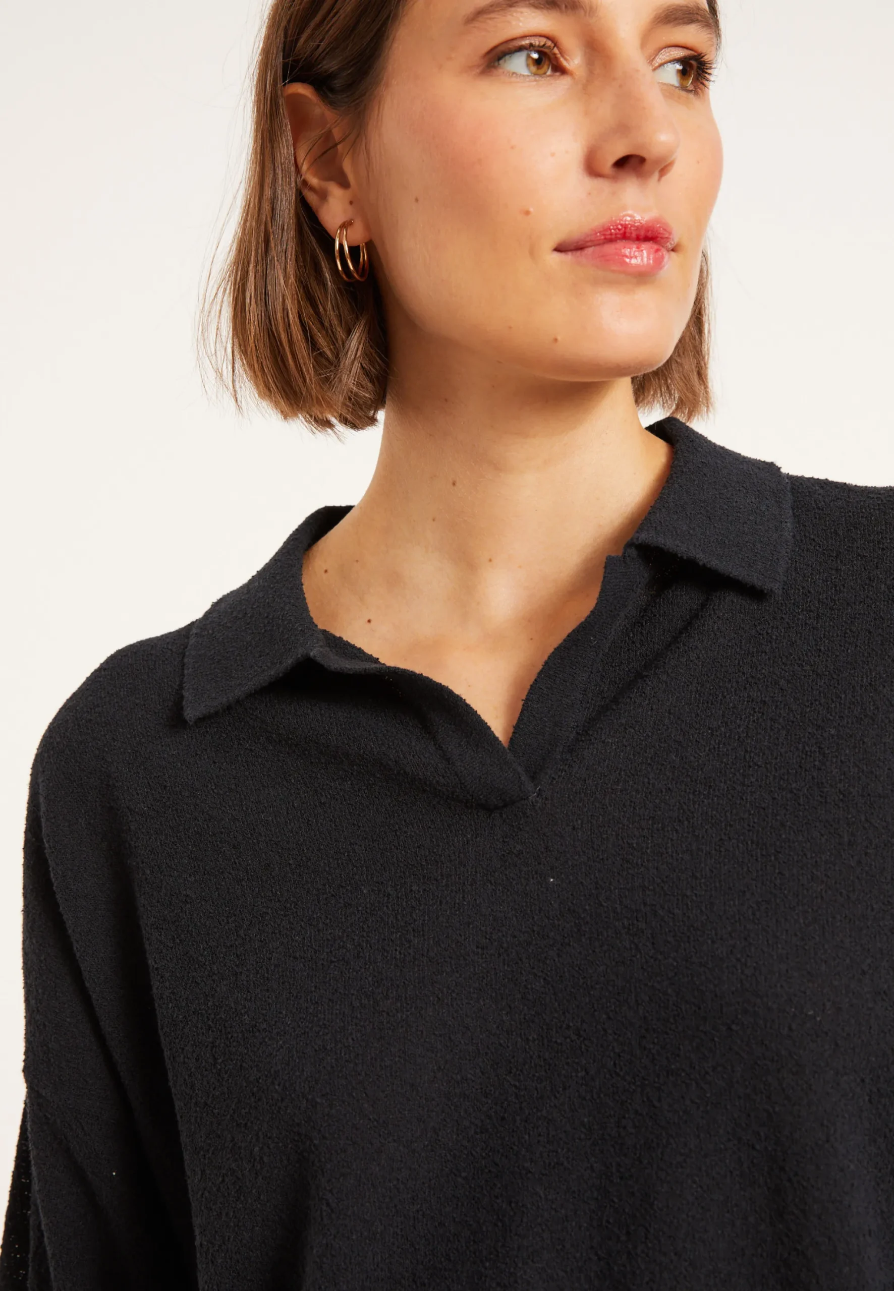 Maison Montagut Polo Manches Longues En Coton Brosse - Melvina>Femme Pulls