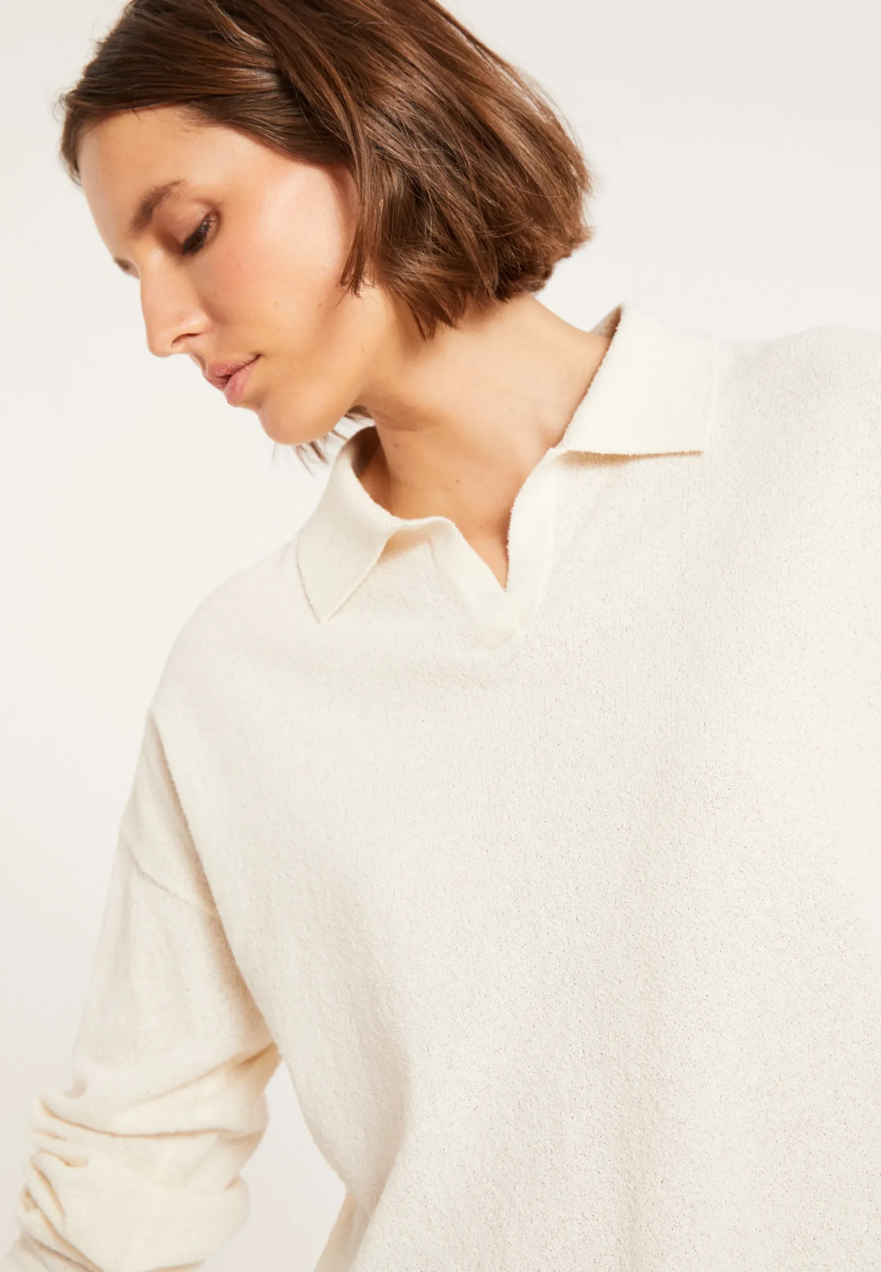 Maison Montagut Polo Manches Longues En Coton Brosse - Melvina>Femme Pulls