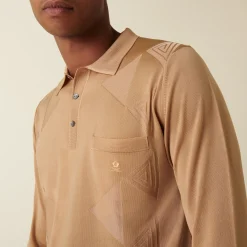 Maison Montagut Polo Manches Longues En Fil Lumiere Motifs Triangles - Dalvini><noscript><img width=