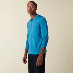 Maison Montagut Polo Manches Longues En Fil Lumiere A Motifs Arrondis - Defi><noscript><img width=