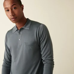 Maison Montagut Polo Manches Longues En Fil Lumiere - Boris><noscript><img width=