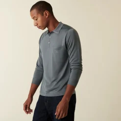 Maison Montagut Polo Manches Longues En Fil Lumiere - Boris><noscript><img width=