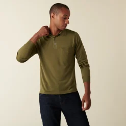 Maison Montagut Polo Manches Longues En Fil Lumiere - Boris><noscript><img width=