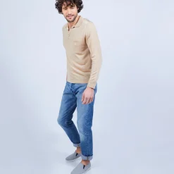 Maison Montagut Polo Manches Longues En Fil Lumiere - Boris><noscript><img width=