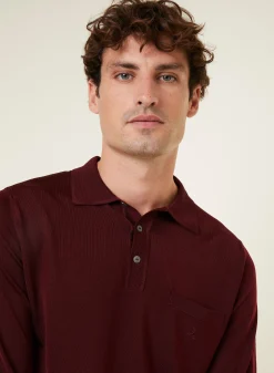 Maison Montagut Polo Manches Longues En Fil Lumiere - Boris><noscript><img width=