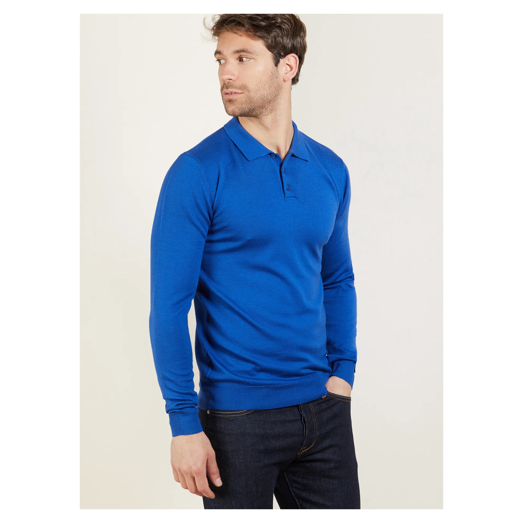 Maison Montagut Polo Manches Longues En Laine Merinos - Beryl>Homme Polos