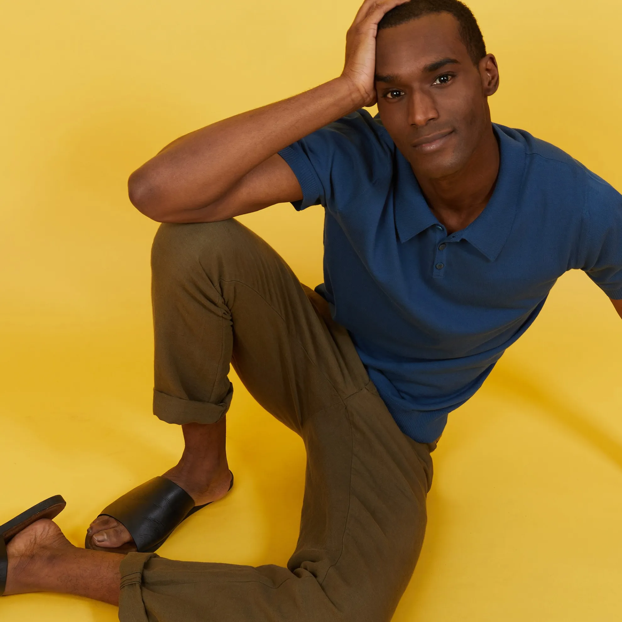 Maison Montagut Polo Uni En Coton Sec - Bank>Homme Polos