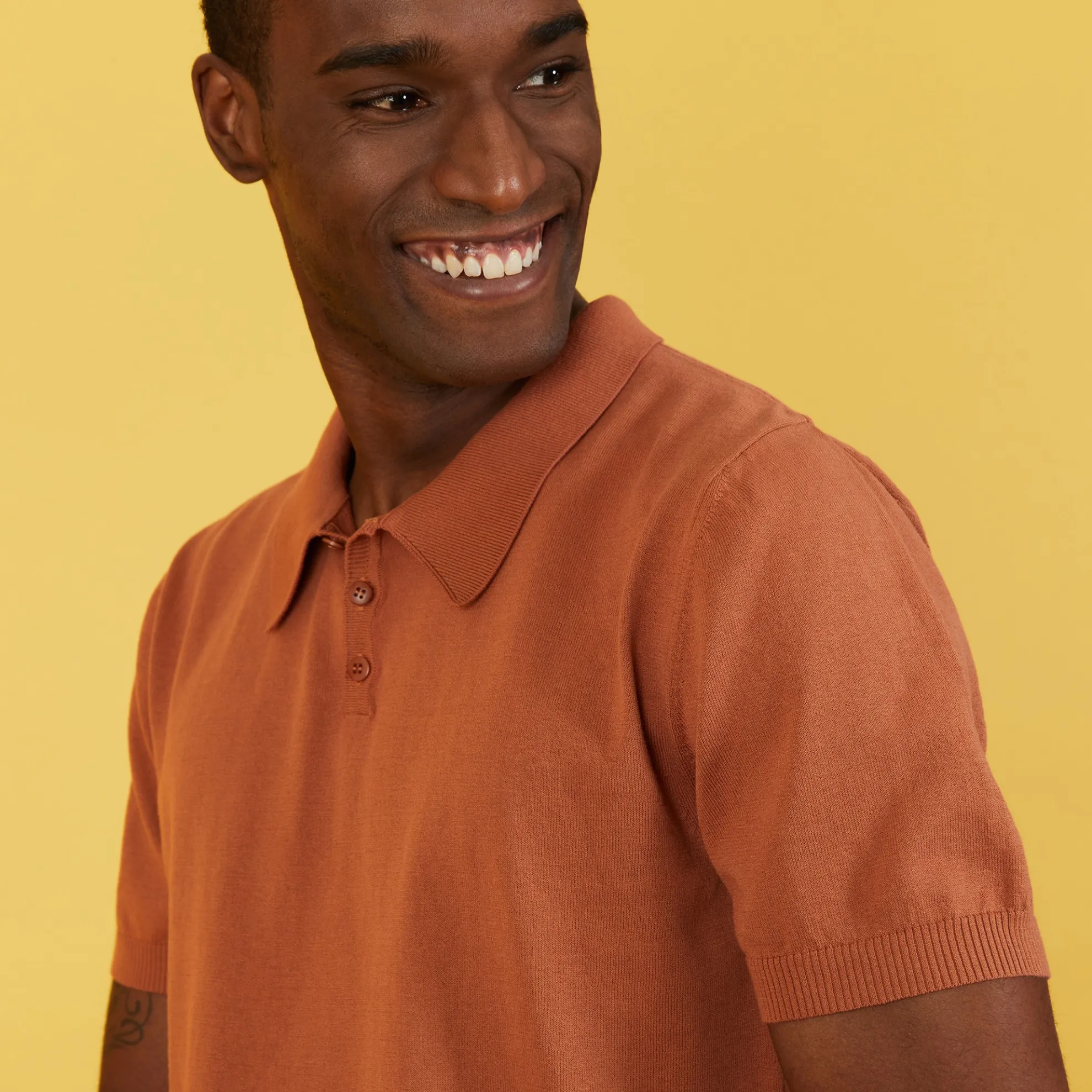 Maison Montagut Polo Uni En Coton Sec - Bank>Homme Polos