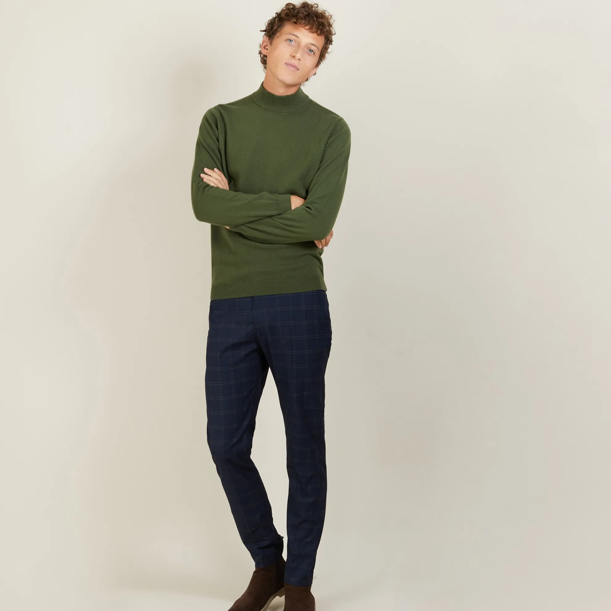 Maison Montagut Pull A Col Montant En Cachemire - Balzan>Homme Pulls