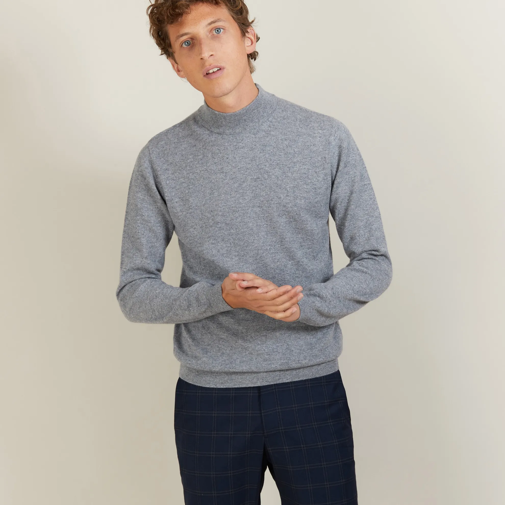 Maison Montagut Pull A Col Montant En Cachemire - Balzan>Homme Pulls