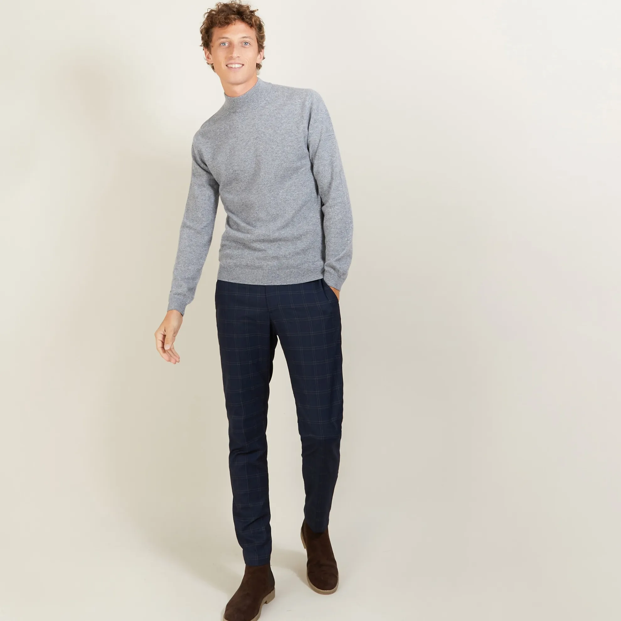 Maison Montagut Pull A Col Montant En Cachemire - Balzan>Homme Pulls