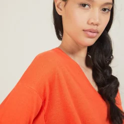 Maison Montagut Pull A Fentes Col V En Laine Merinos - Bernice><noscript><img width=