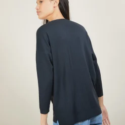 Maison Montagut Pull A Fentes Col V En Laine Merinos - Bernice><noscript><img width=