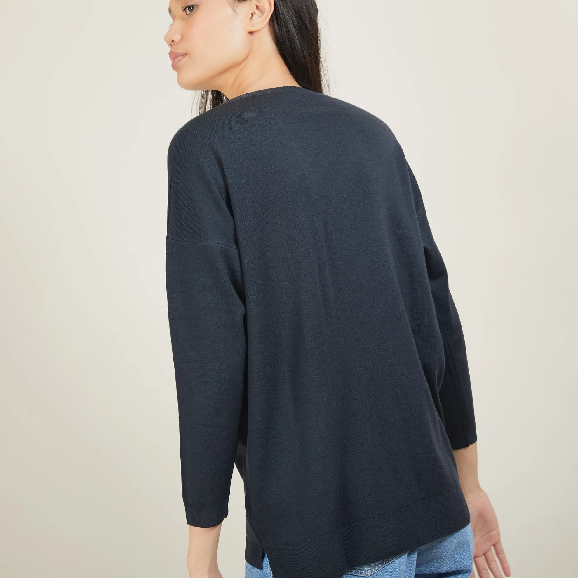Maison Montagut Pull A Fentes Col V En Laine Merinos - Bernice>Femme Pulls