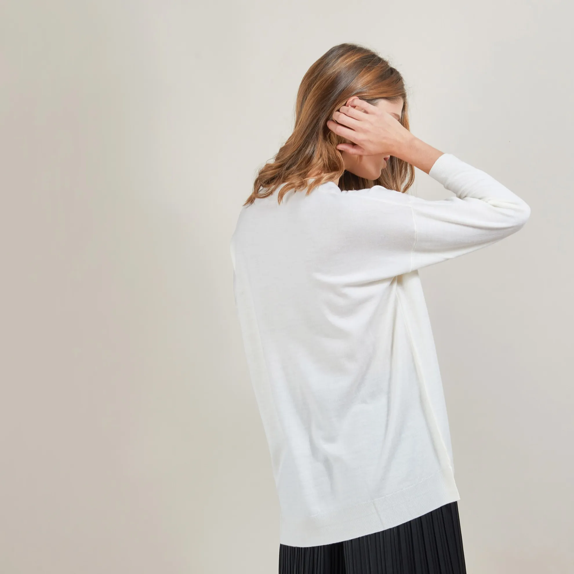 Maison Montagut Pull A Fentes Col V En Laine Merinos - Bernice>Femme Pulls