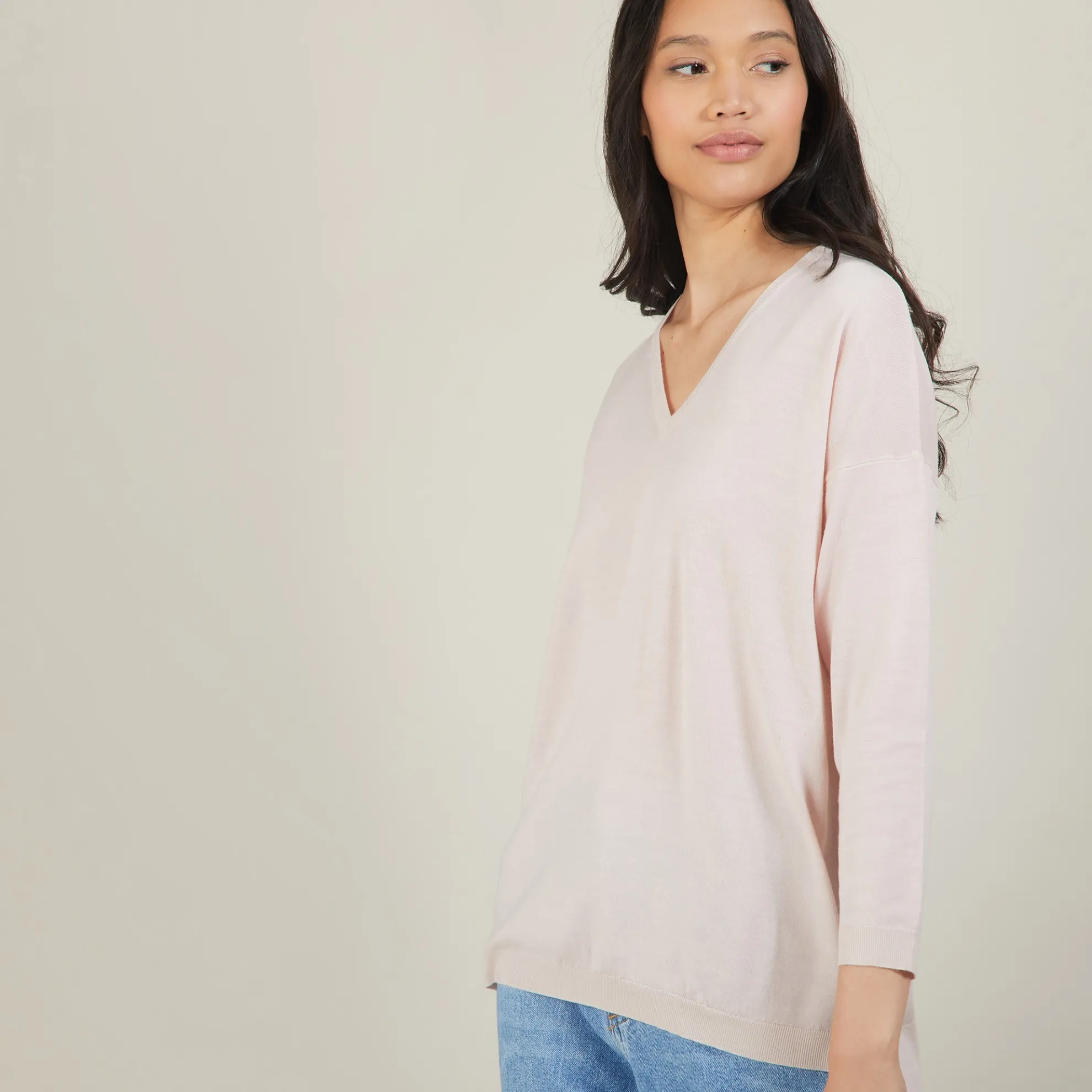 Maison Montagut Pull A Fentes Col V En Laine Merinos - Bernice>Femme Pulls