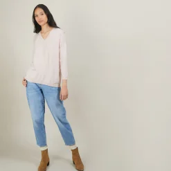 Maison Montagut Pull A Fentes Col V En Laine Merinos - Bernice><noscript><img width=