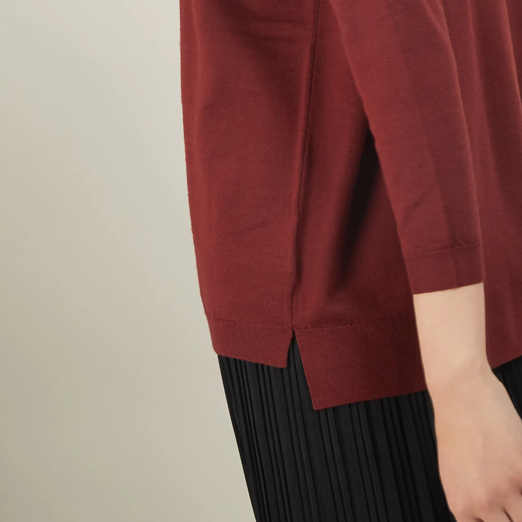 Maison Montagut Pull A Fentes Col V En Laine Merinos - Bernice>Femme Pulls