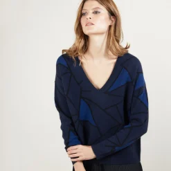 Maison Montagut Pull A Motifs Geometriques En Cachemire - Felix><noscript><img width=