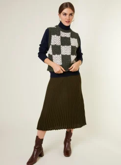 Maison Montagut Pull Ajoure Sans Manches En Laine Cocon - Geva><noscript><img width=