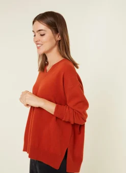 Maison Montagut Pull Ample A Fentes Col V En Cachemire - Alienor><noscript><img width=