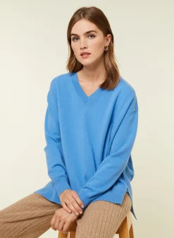 Maison Montagut Pull Ample A Fentes Col V En Cachemire - Alienor><noscript><img width=