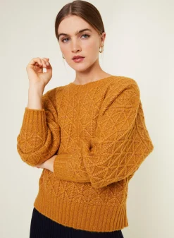 Maison Montagut Pull Ample A Jeux De Points En Laine Cocon - Gassia>Femme Pulls