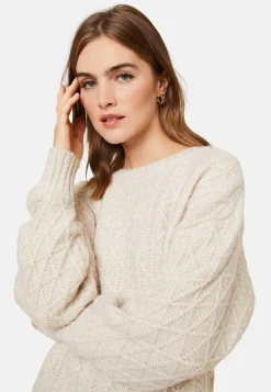 Maison Montagut Pull Ample A Jeux De Points En Laine Cocon - Gassia><noscript><img width=