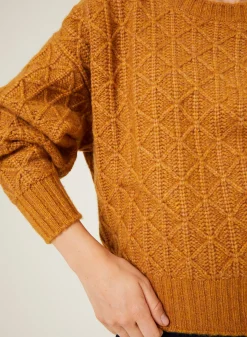 Maison Montagut Pull Ample A Jeux De Points En Laine Cocon - Gassia><noscript><img width=