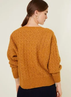 Maison Montagut Pull Ample A Jeux De Points En Laine Cocon - Gassia><noscript><img width=