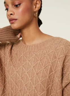 Maison Montagut Pull Ample A Jeux De Points En Laine Cocon - Gassia><noscript><img width=